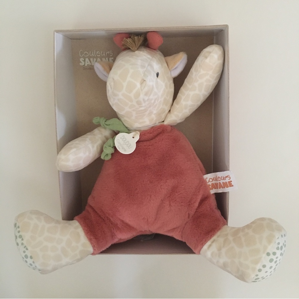 NEW Giraffe Plush Stuffed Animal Toy Baby Gift in Box Couleurs Savane | DouDou